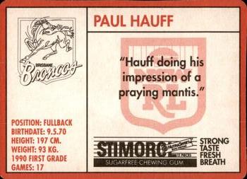 1991 Stimorol NRL #15 Paul Hauff Back